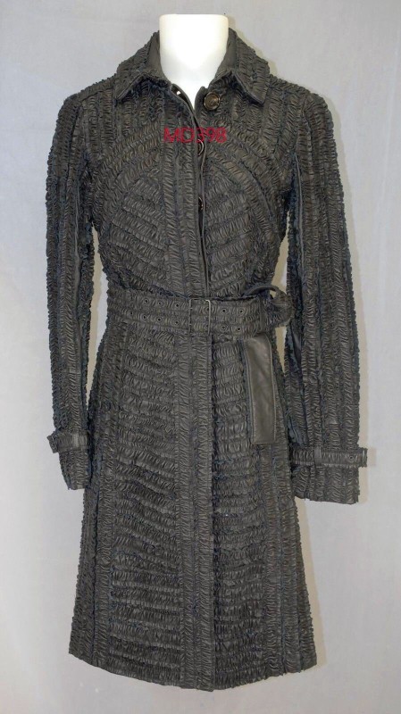 RUNWAY Burberry Prorsum pleated leather windbreaker 6 40 coats ladies gifts-