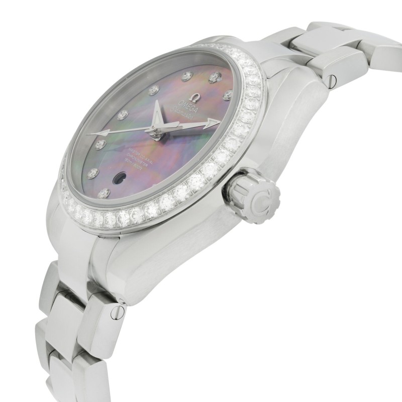 Omega Seamaster Aqua Terra Steel Diamond MOP Ladies Watch 231.15.34.20.57.001