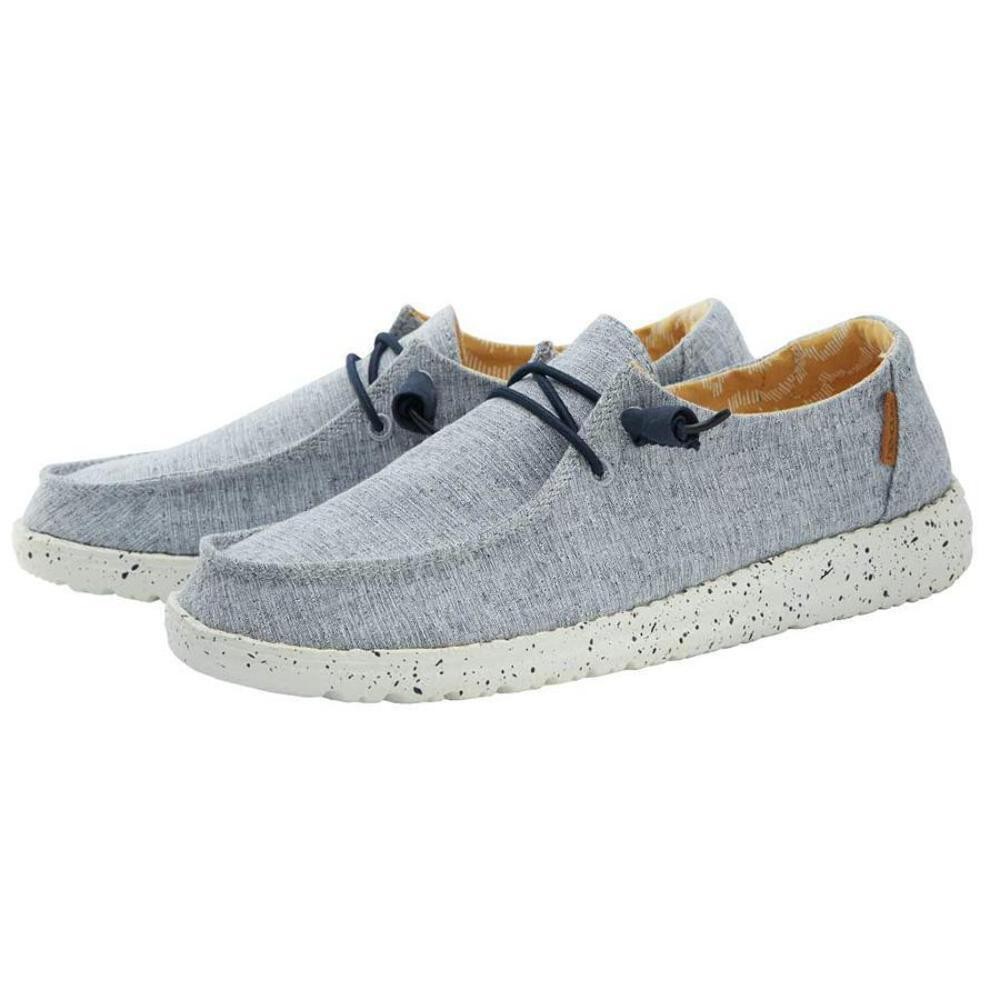 Hey Dude Women's Wendy Chambray - White Blue | Womens Shoes | Womens Slip on