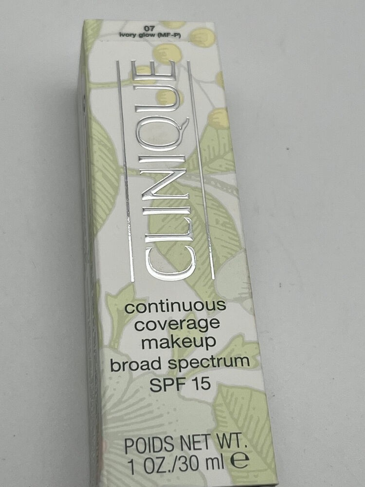 Clinique Continuous Coverage Makeup SPF 15 #07 IVORY GLOW 1oz./30 ml NIB