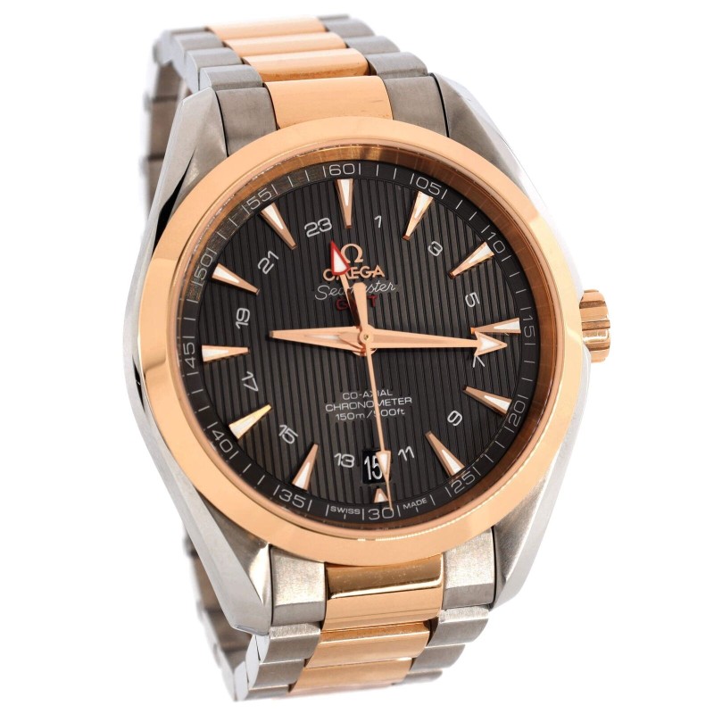 Omega Seamaster Aqua Terra 150M Coaxial Timer GMT Automatic Watch Coloring-