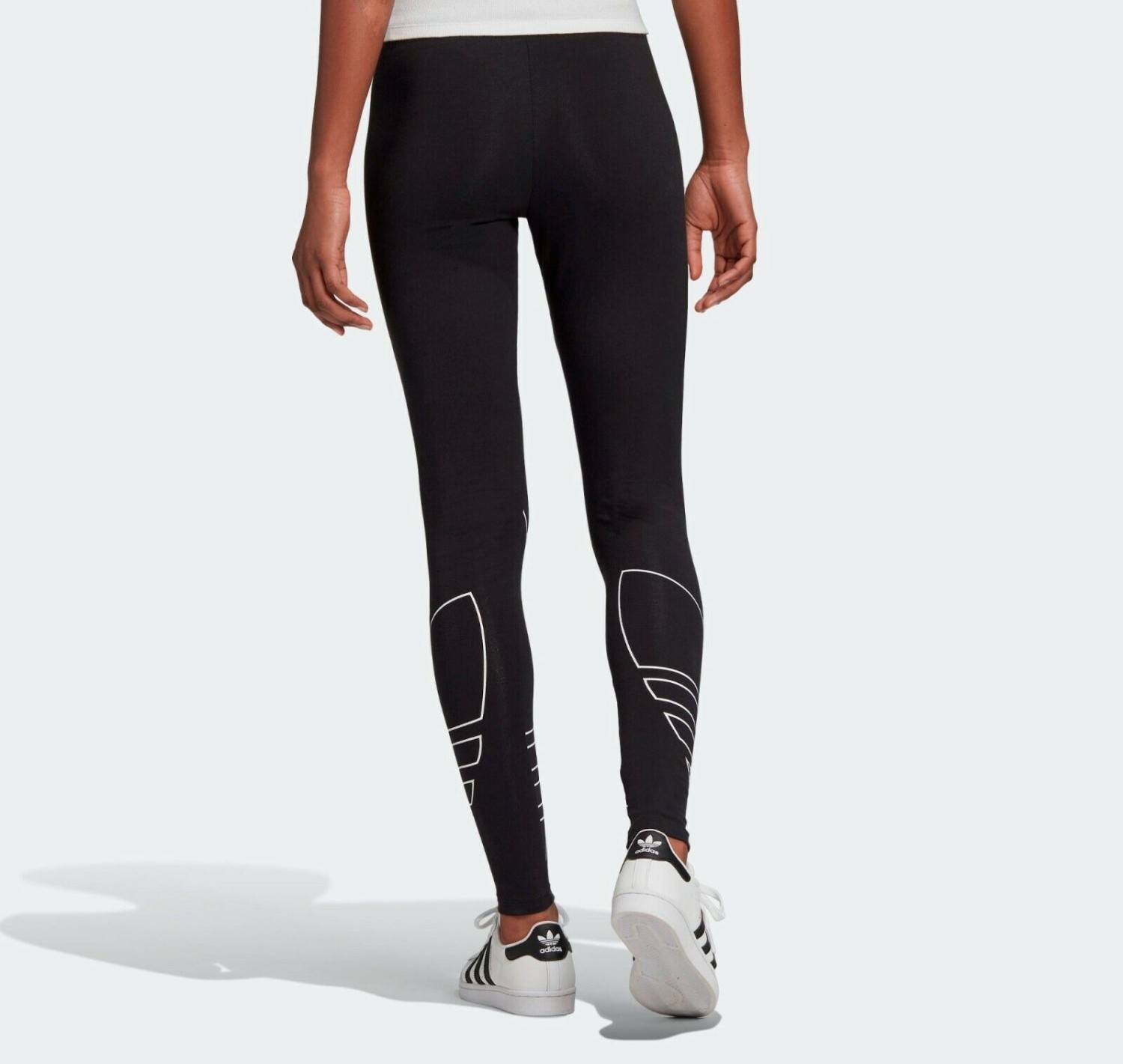 ADIDAS ORIGINALS LARGE LOGO HIGH WAISTED LEGGINGS BLACK UK 6,8,10,16 BNWT