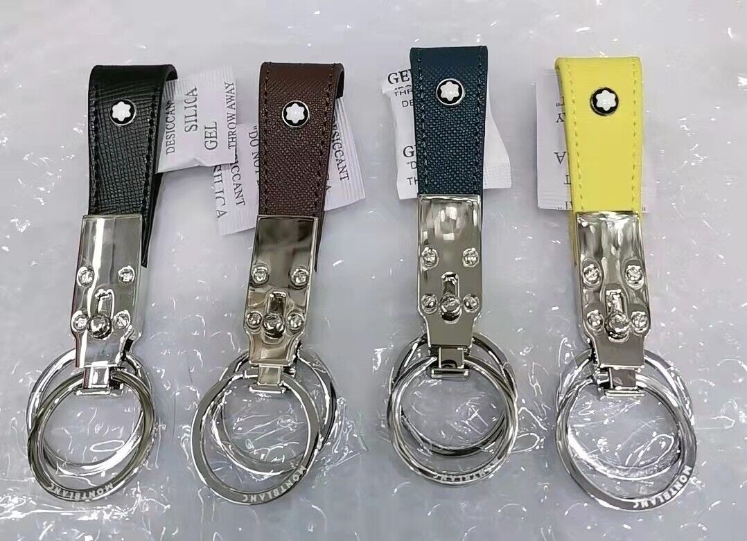 Brand new MONTBLANC signature leather keyring MB 115844-