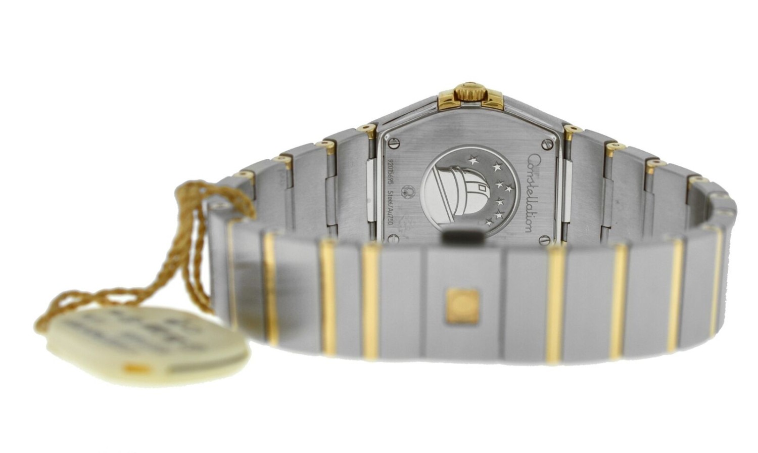 Omega Constellation 123.20.27.60.57.001 Diamond 18K Gold Steel 27mm Quartz Watch-