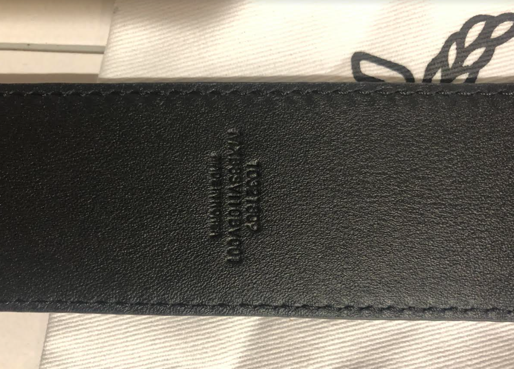 Authentic adjustable double-sided black MCM belt with black buckle-