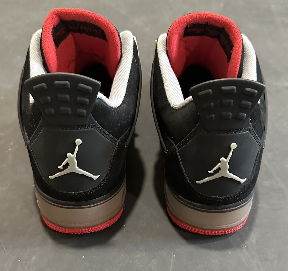 Air Jordan Fusion 4 Black Cement Fire Red Grey 364342-061 Men’s Size 10.5