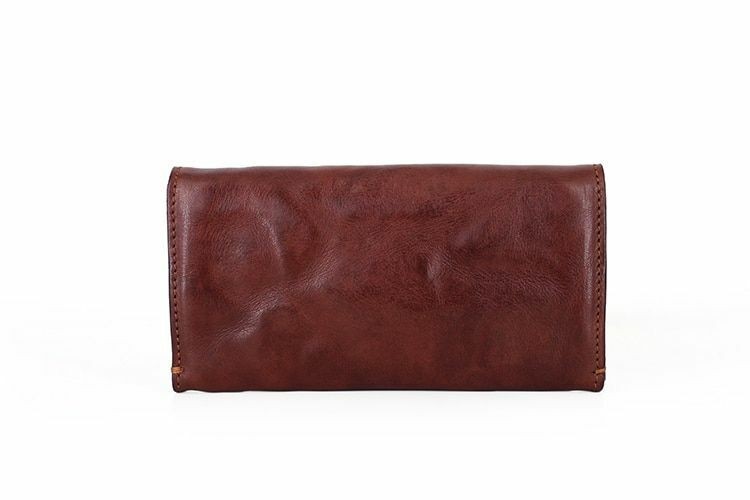 Leather Long Men Handbag Hasp Closure High Quality Vintage Travel Purse Wallet