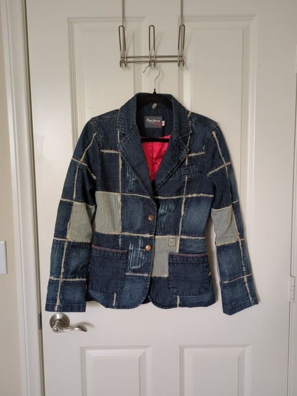 Rare Vintage Pepe Jeans London 75 Women's Denim Jacket Size M Medium RRP £200