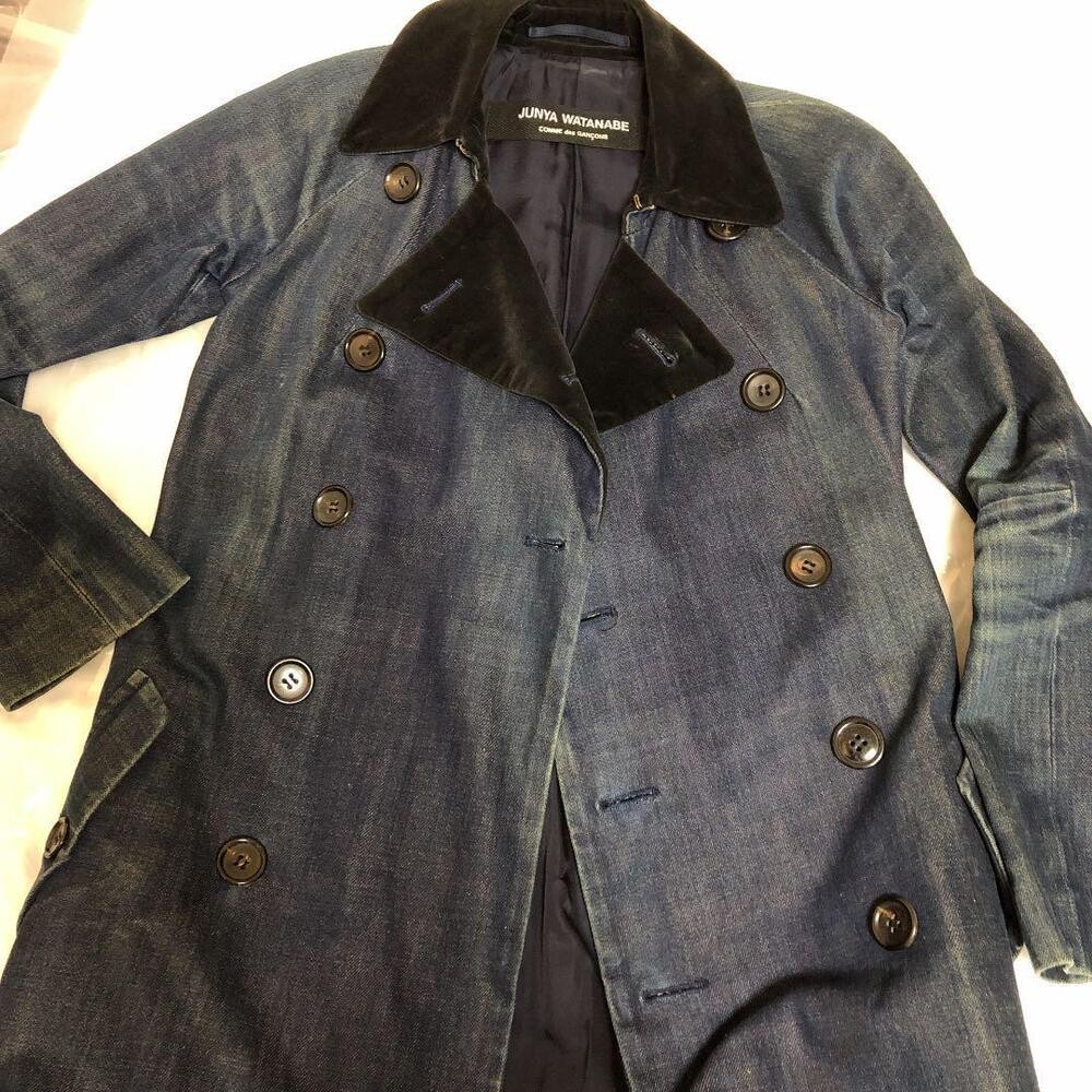 Junya Watanabe Comme Des Garcons Denim Coat 1996 Women size JP-S *Belt missing*