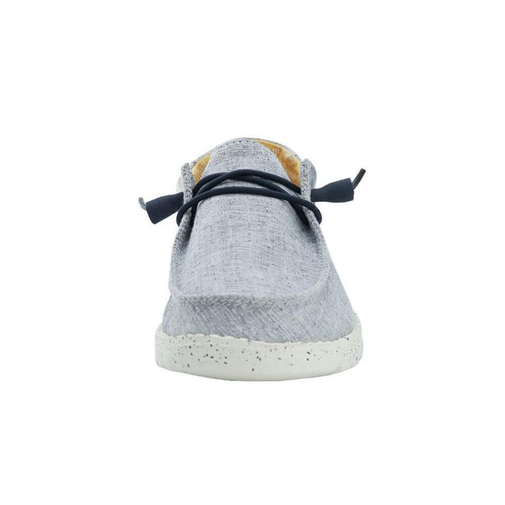 Hey Dude Women's Wendy Chambray - White Blue | Womens Shoes | Womens Slip on