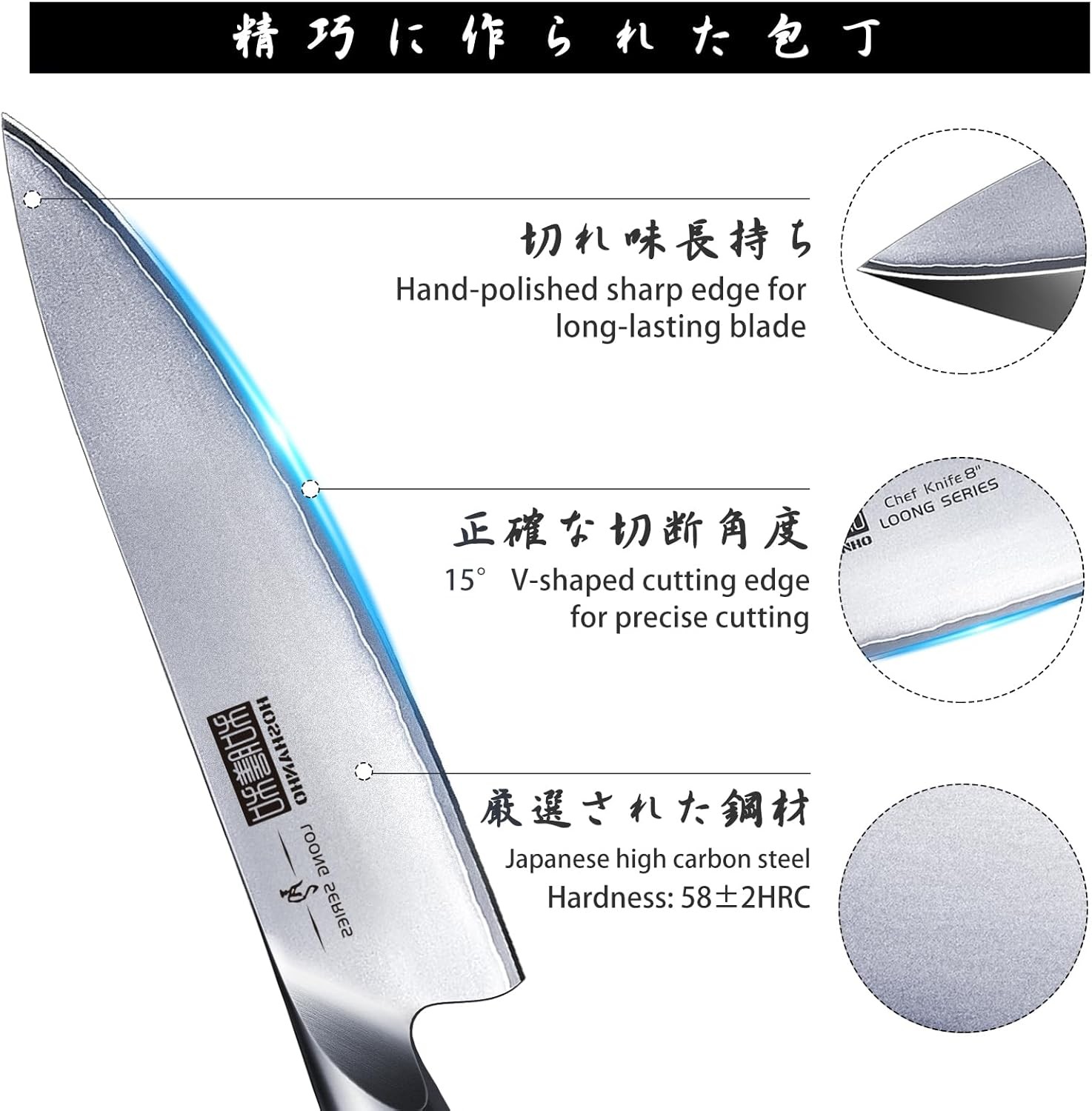 16 Piece Knife Set Japanese High Carbon Stainless Steel Kitchen Knife Set Extra Sharp Chef Knife Set with Sharpener