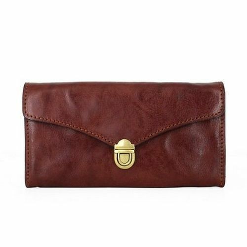 Leather Long Men Handbag Hasp Closure High Quality Vintage Travel Purse Wallet