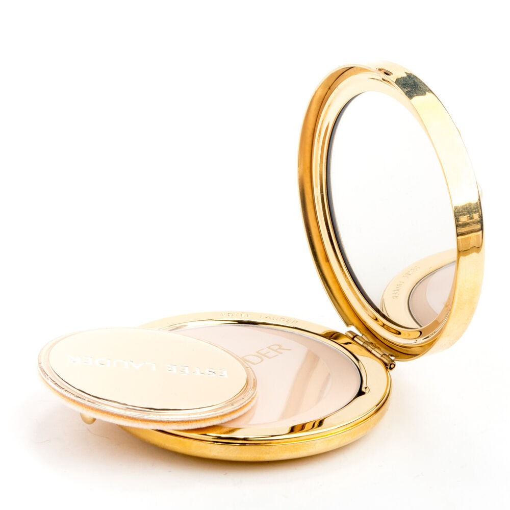 Estee Lauder Re-Nutriv Pressed Powder Compact Jeweled Pearl Mirror