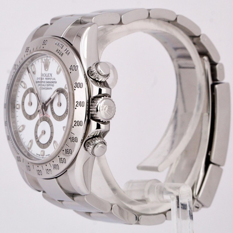 Rolex Daytona Cosmograph White RANDOM SERIAL Stainless Steel 40mm 116520 Watch
