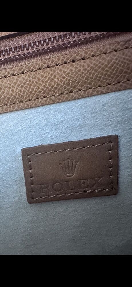 NEW ROLEX BRIEFCASE / LAPTOP CASE/ DOCUMENT BAG CARAMEL GRAINED LEATHER