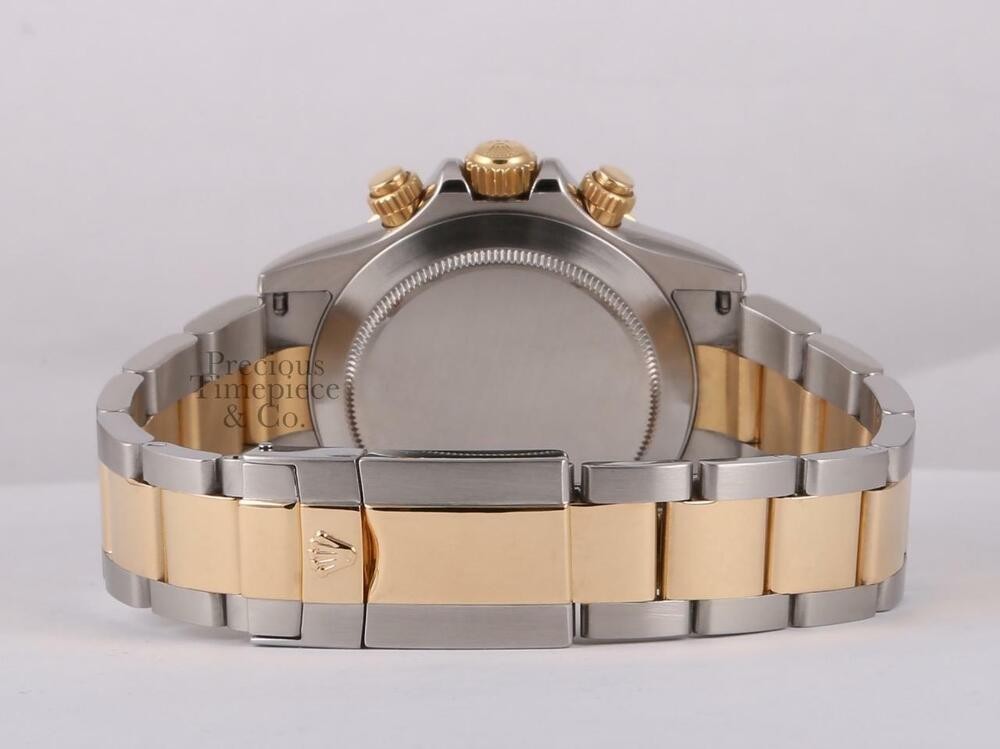 Rolex Men Daytona 116523 Two Tone 18k Steel 40mm Watch-White MOP Diamond Dial