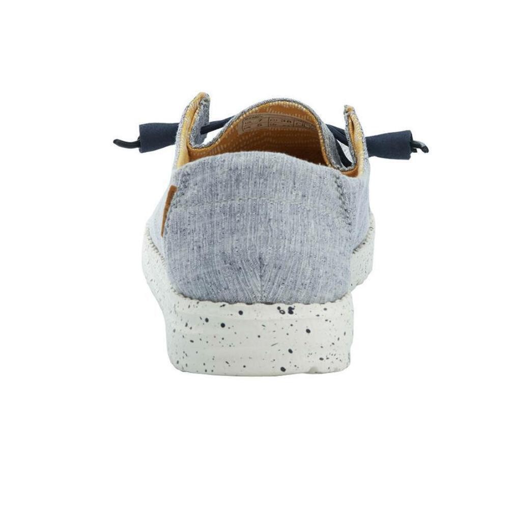 Hey Dude Women's Wendy Chambray - White Blue | Womens Shoes | Womens Slip on