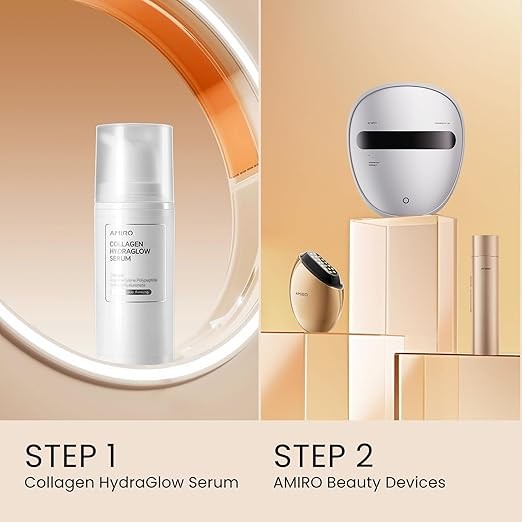 AMIRO S1 Skincare Facial Device Stamp Style Kit AMIRO Collagen HydraGlow Serum