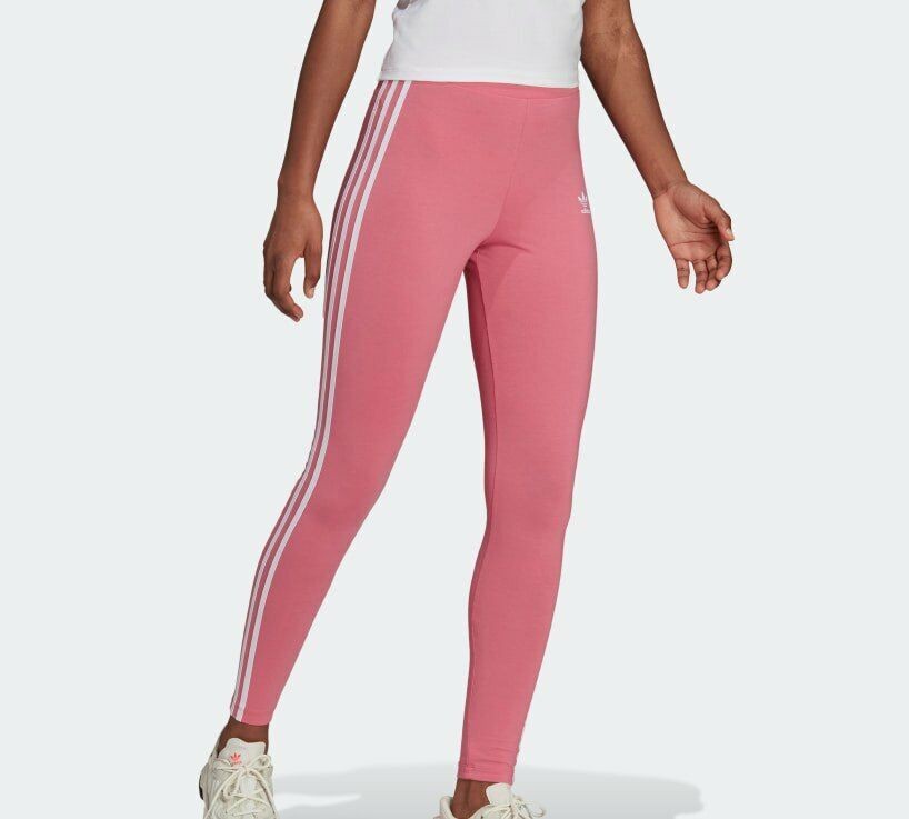 ADIDAS ORIGINALS ADICOLOUR 3 STRIPES LEGGINGS ROSE TONE UK 10-18 BNWT LAST FEW