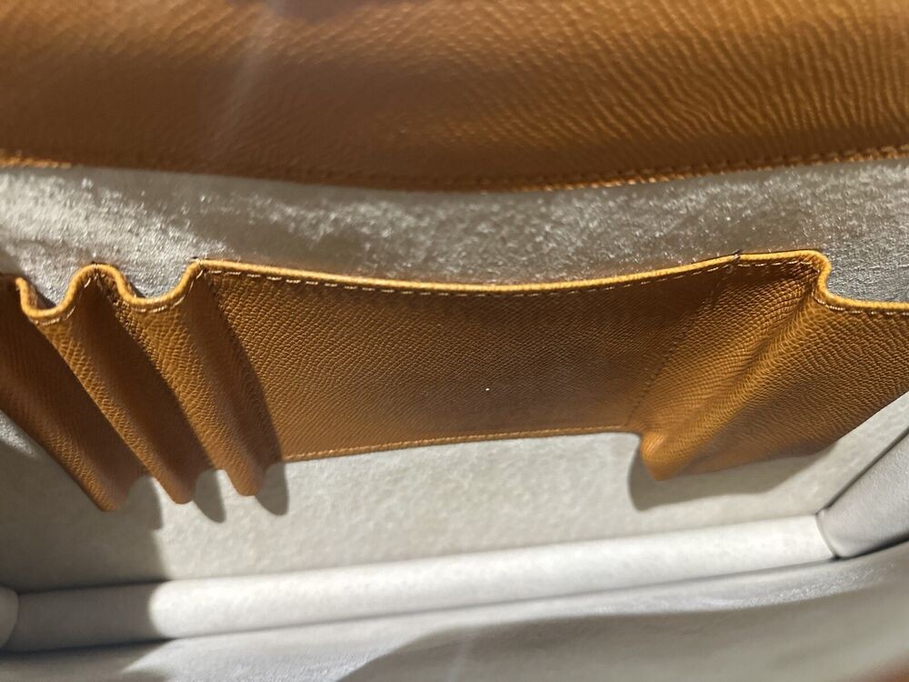 NEW ROLEX BRIEFCASE / LAPTOP CASE/ DOCUMENT BAG CARAMEL GRAINED LEATHER