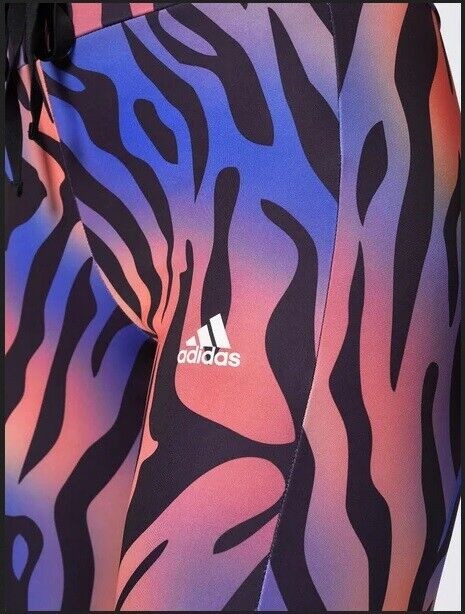 Adidas Women's M4R Animal 78 Tiger Print High Waist Tights Multi Color HA6606-