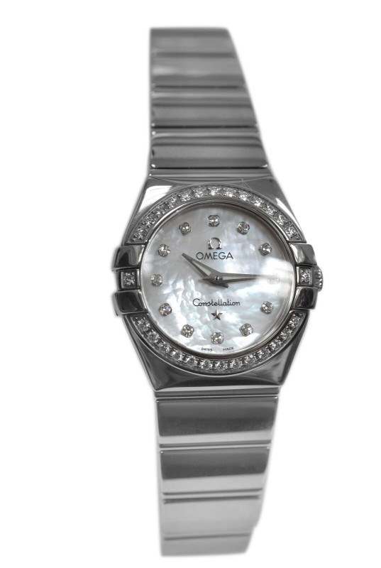 Omega Constellation 123.15.24.60.55.003 Diamond MOP 24mm Women's Quartz Watch-