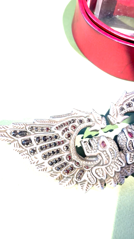 Alp Sagnak buckle 925K silver diamond garnet-