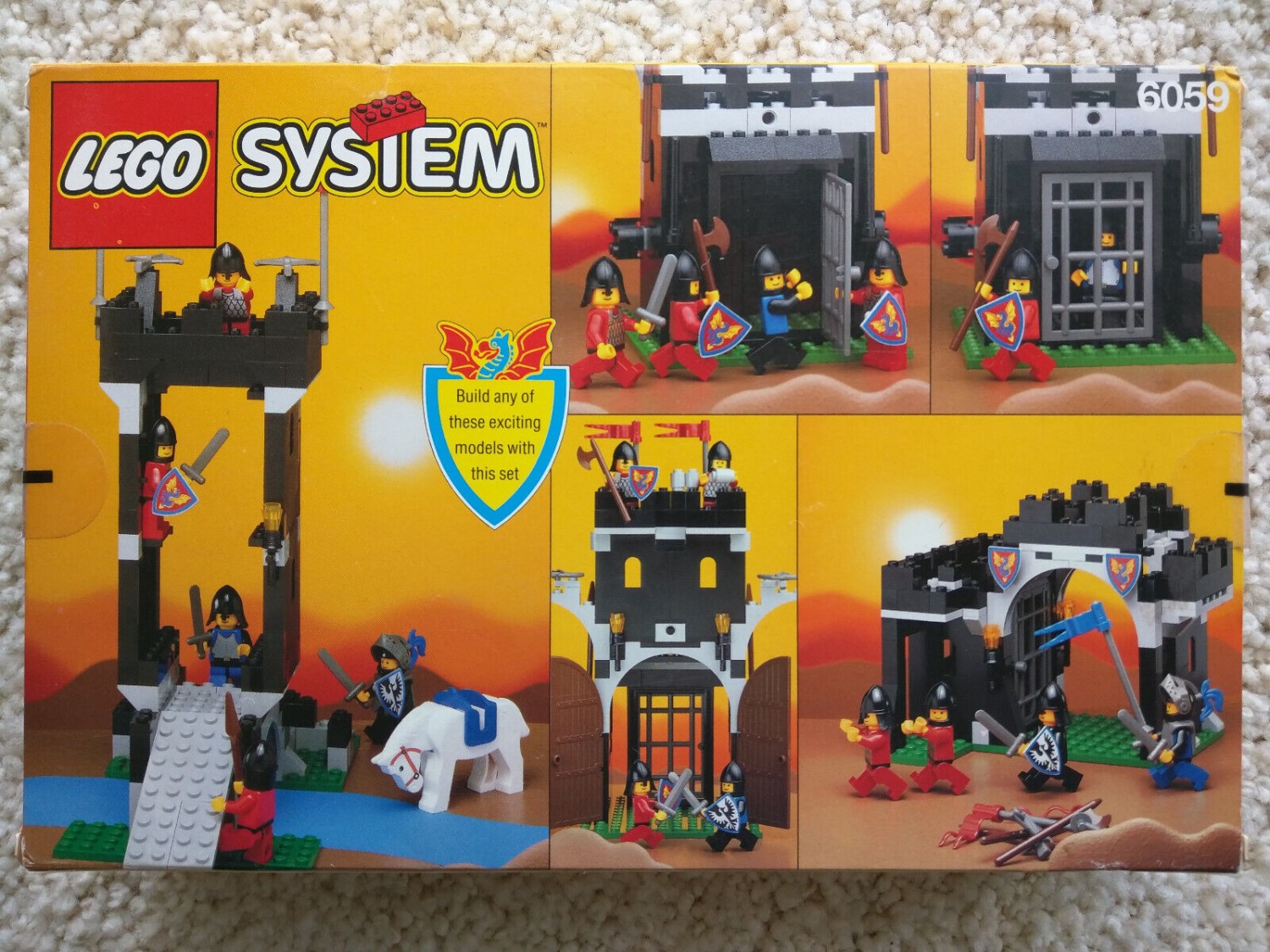 LEGO Castle 6059 Knight's Stronghold NEW! Wall Jail Horse Catapult Black Falcons