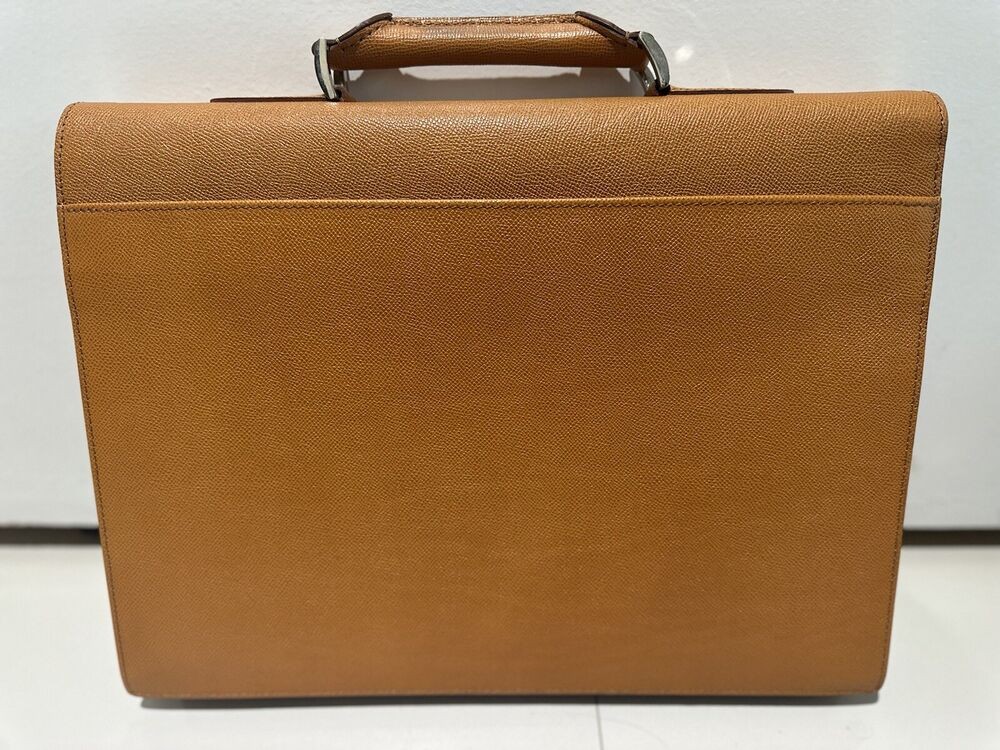 NEW ROLEX BRIEFCASE / LAPTOP CASE/ DOCUMENT BAG CARAMEL GRAINED LEATHER