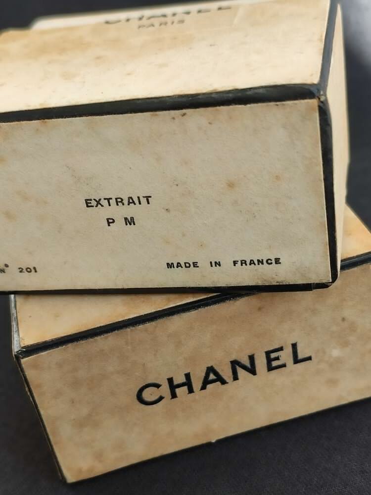 Chanel Vintage Extrait Rare Original Crystal Bottle & Box
