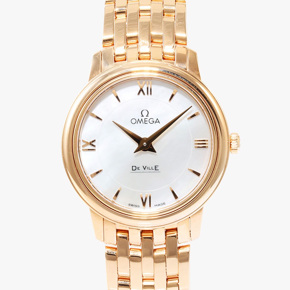 Omega DeVille Prestige 18ct Rose Gold 27.4mm Quartz 424.50.27.60.05.002-