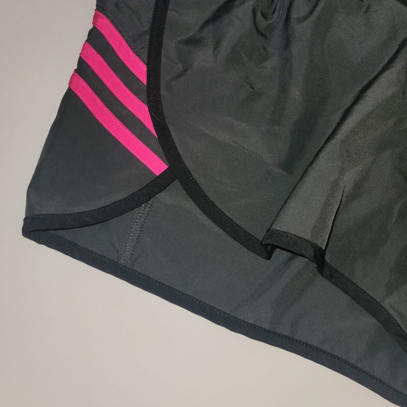 Adidas Women's Large Climate Running Shorts Grey and Pink Off Road Gym-