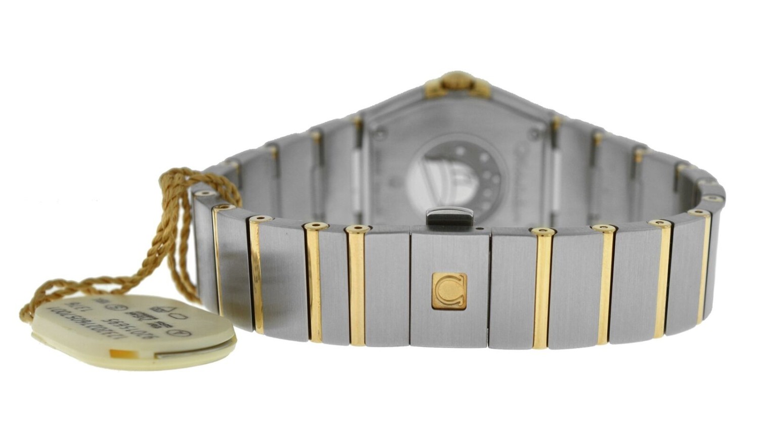 Omega Constellation 123.20.27.60.57.001 Diamond 18K Gold Steel 27mm Quartz Watch-