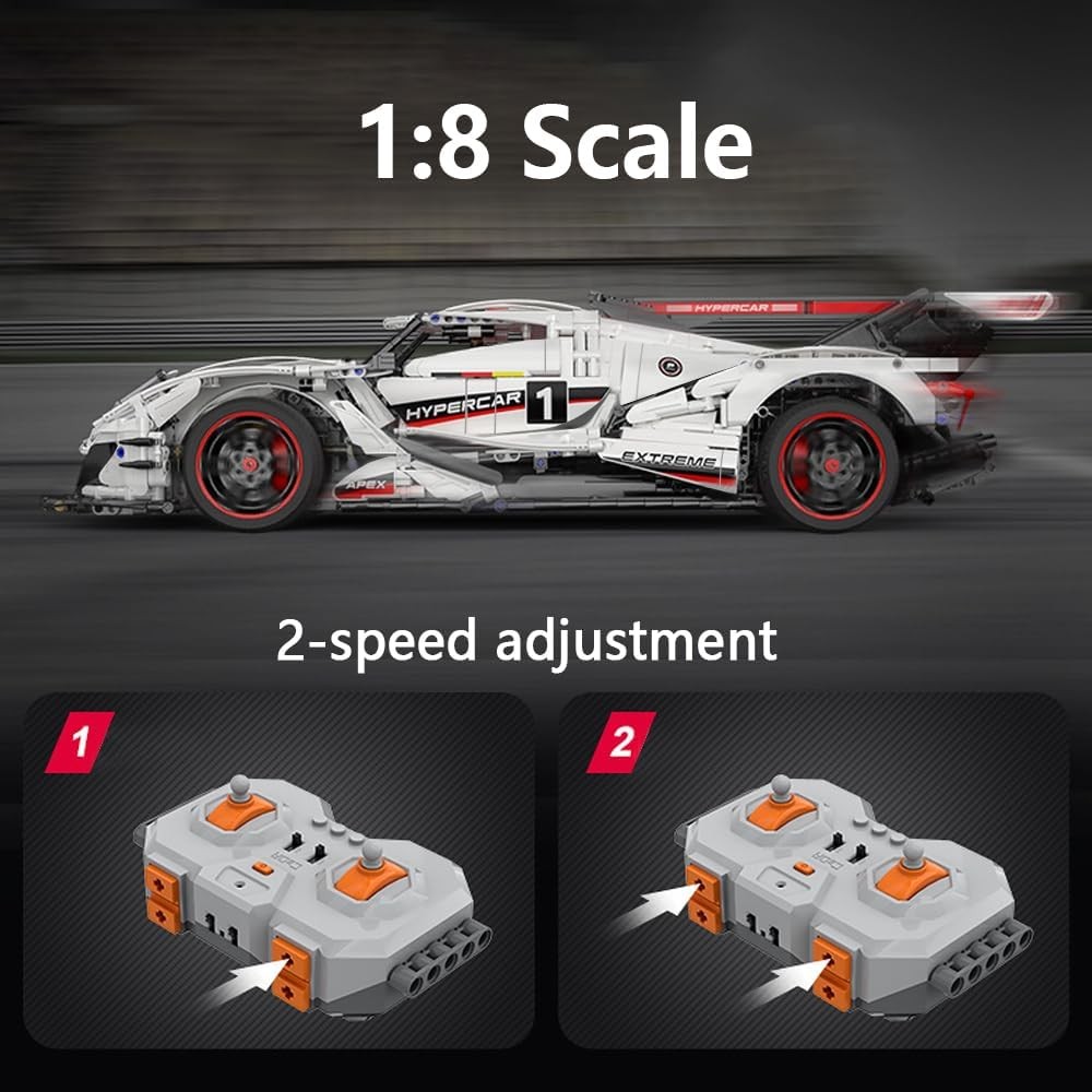 Master Apollo IE Building Brick Set, C61053W V12 Htpercar 1:8 Sports Car Building Blocks,4449PCS MOC Construction Collection Model Car for Adults Home Decor