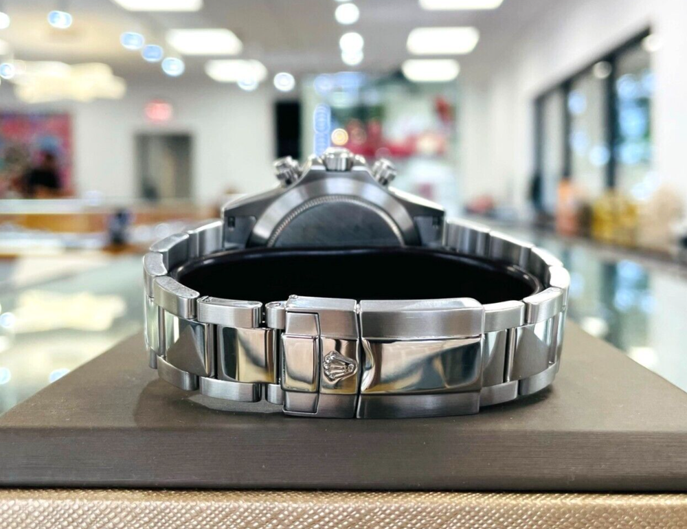 Rolex Cosmograph Daytona Steel 116520 CUSTOM Glacier Blue Ceramic Bezel Watch