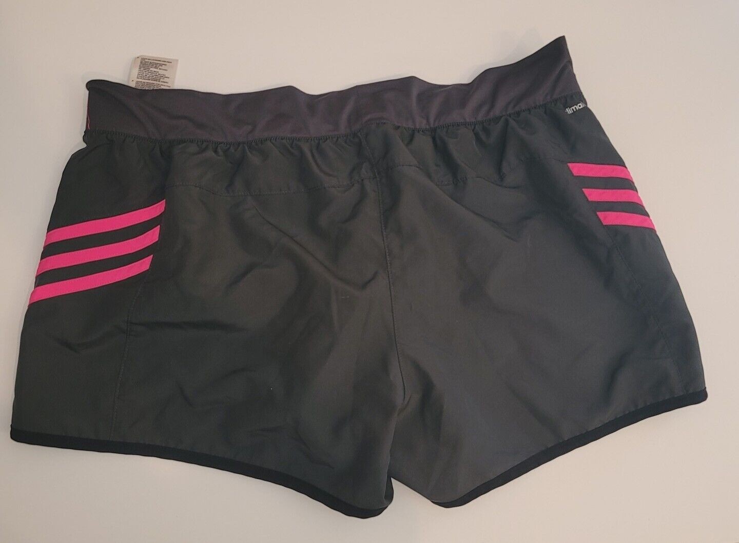 Adidas Women's Large Climate Running Shorts Grey and Pink Off Road Gym-
