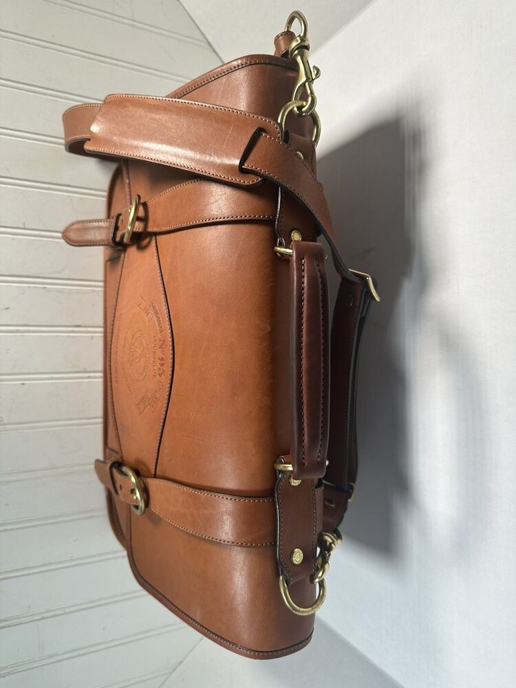 Ghurka #95 Chestnut Too Handle Leather shoulder bag Briefcase