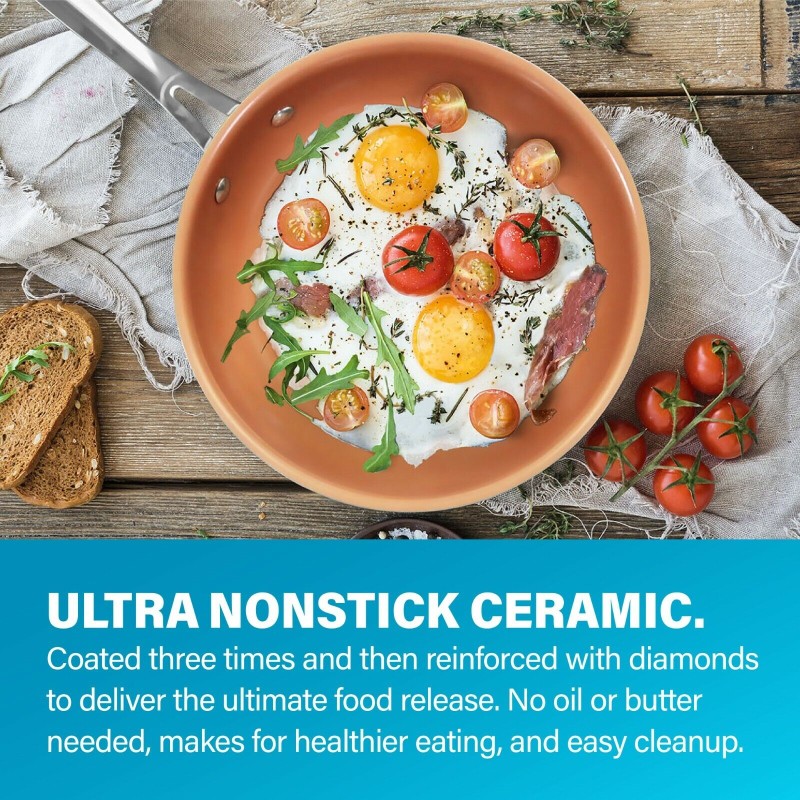 Gotham steel 20-piece nonstick cookware and baking set-3 colors to choose from