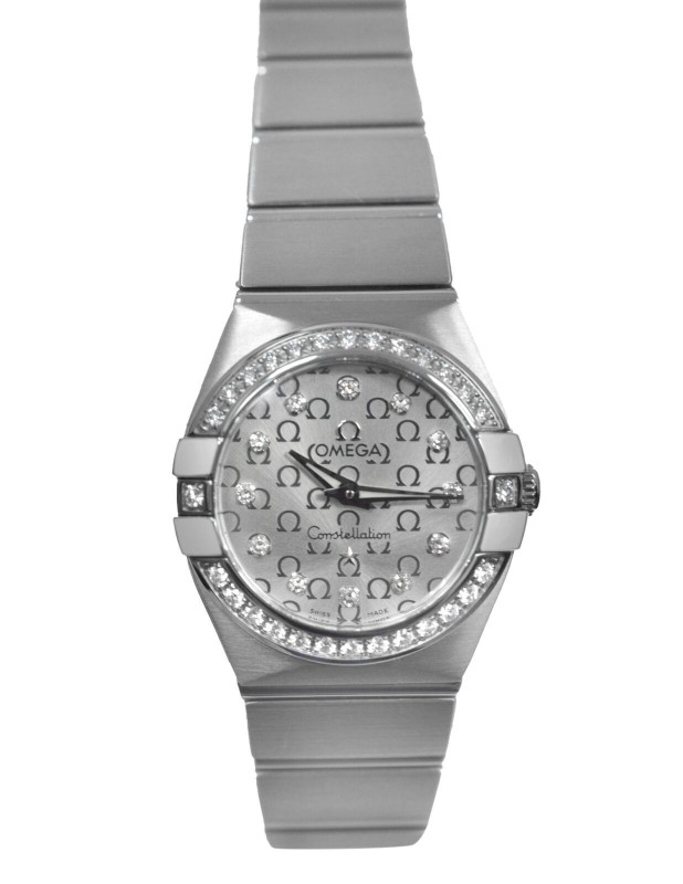 Omega Constellation 123.15.24.60.52.001 Diamond Sunburst Steel 24MM Quartz Watch