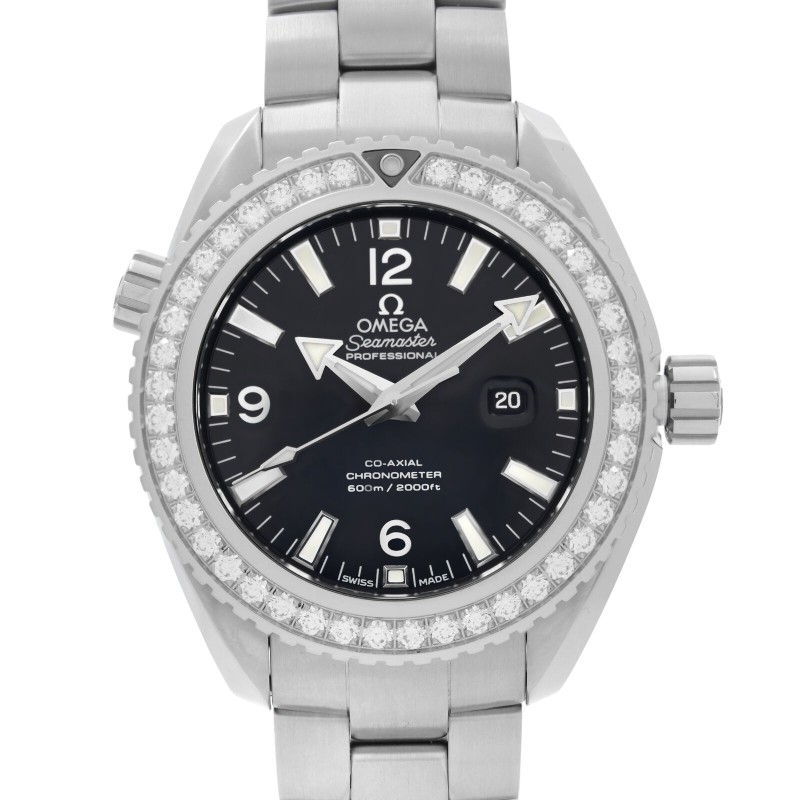 Omega Seamaster Planet Ocean 38mm Steel Diamond Women's Watch 232.15.38.20.01.001-