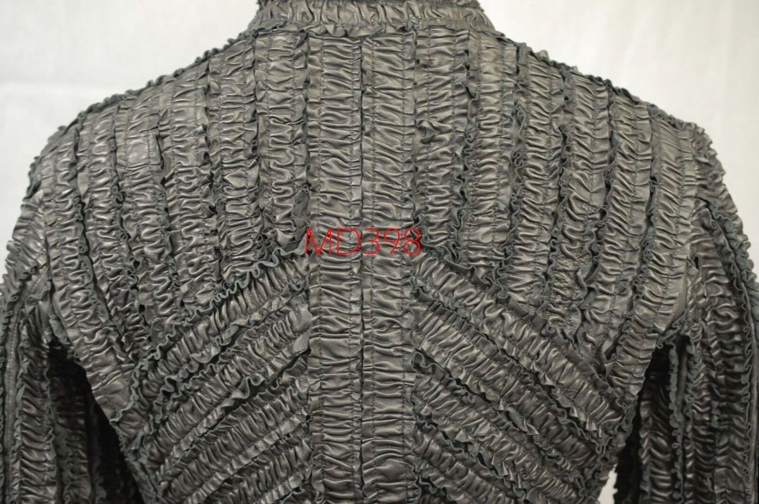 RUNWAY Burberry Prorsum pleated leather windbreaker 6 40 coats ladies gifts-