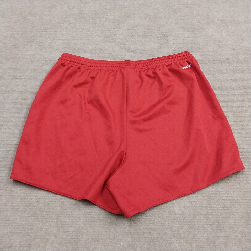 Adidas Aeroready Women's Medium 12-14 Red Elastic Waist Sports Shorts-