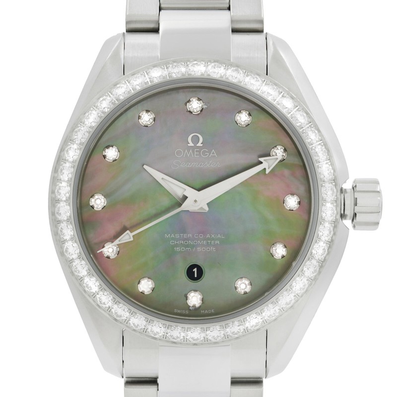 Omega Seamaster Aqua Terra Steel Diamond MOP Ladies Watch 231.15.34.20.57.001