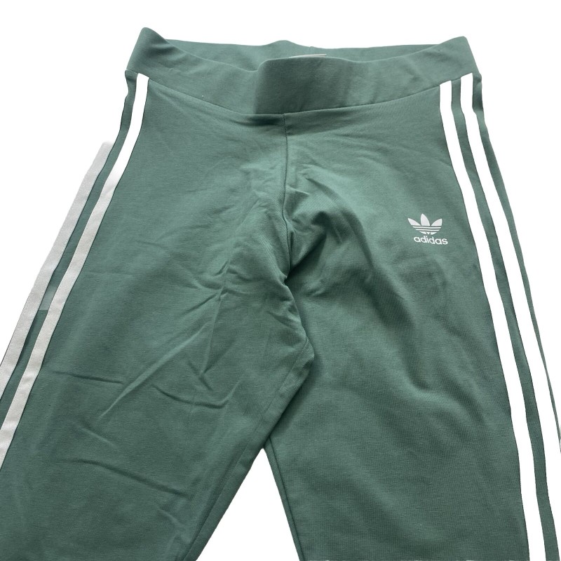 Adidas Women's Green HE0405 Adicolor Classic 3 Striped Leggings Size S-
