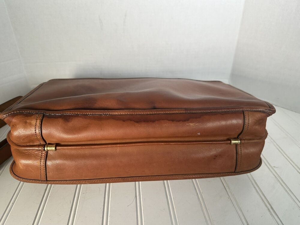 Ghurka #95 Chestnut Too Handle Leather shoulder bag Briefcase