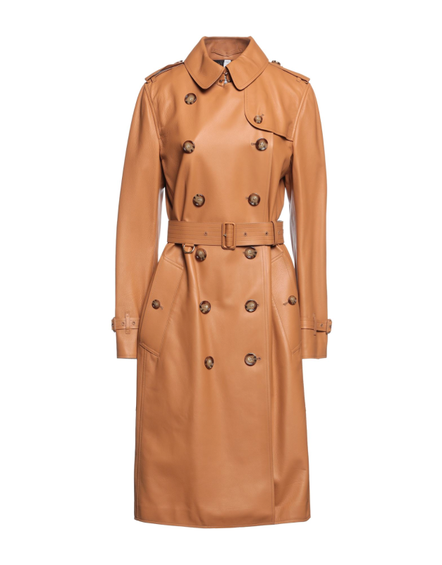 BNWT BURBERRY Haddington Calf Leather Trench Coat Womens AU4/US2 IN Brown