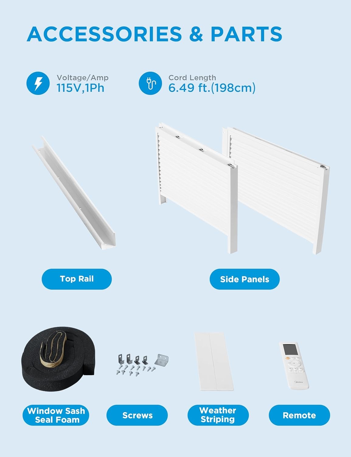 Midea 12,000 BTU Smart Inverter Air Conditioner Window Unit with Heat and Dehumidifier – Cools up to 550 Sq. Ft., Energy Star Rated, Quiet Operation, Electronic Controls, Remote Control, White