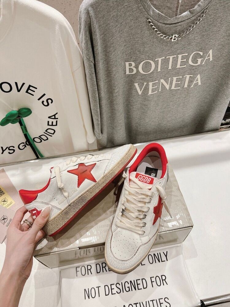 NEW GGDB Golden Goose Deluxe Brand Dirty Red Shoes
