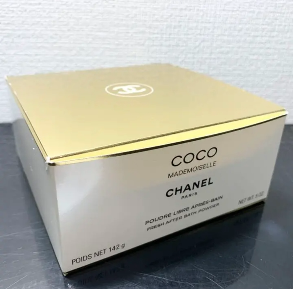 CHANEL COCO MADEMOISELLE FRESH AFTER BATH BODY POWDER 142g 5 oz puff