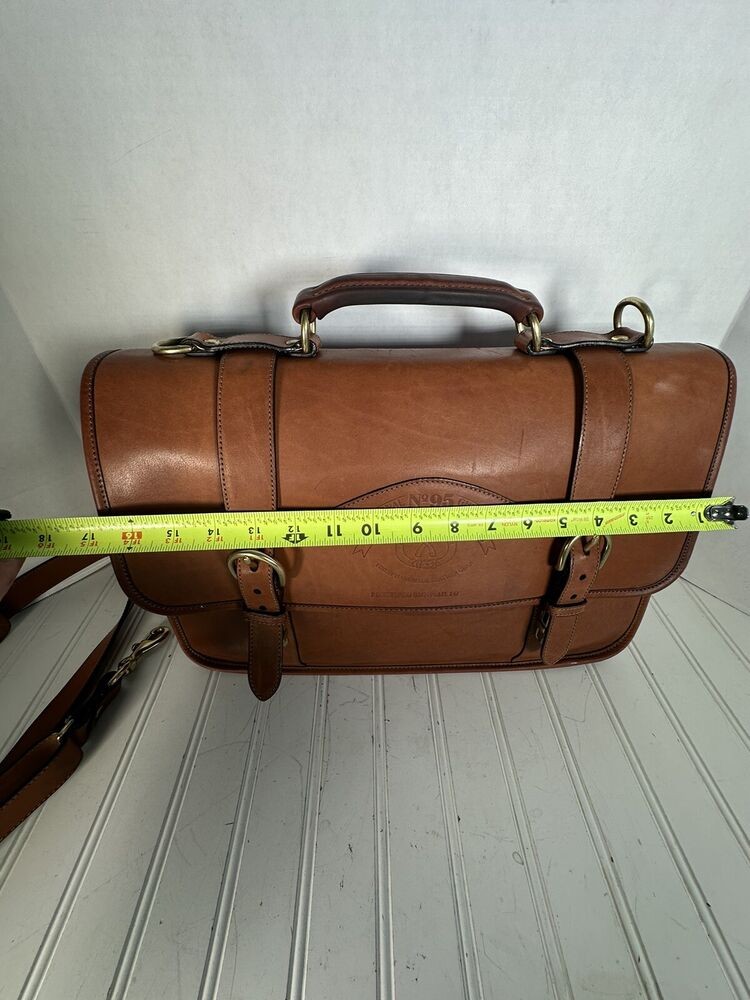 Ghurka #95 Chestnut Too Handle Leather shoulder bag Briefcase
